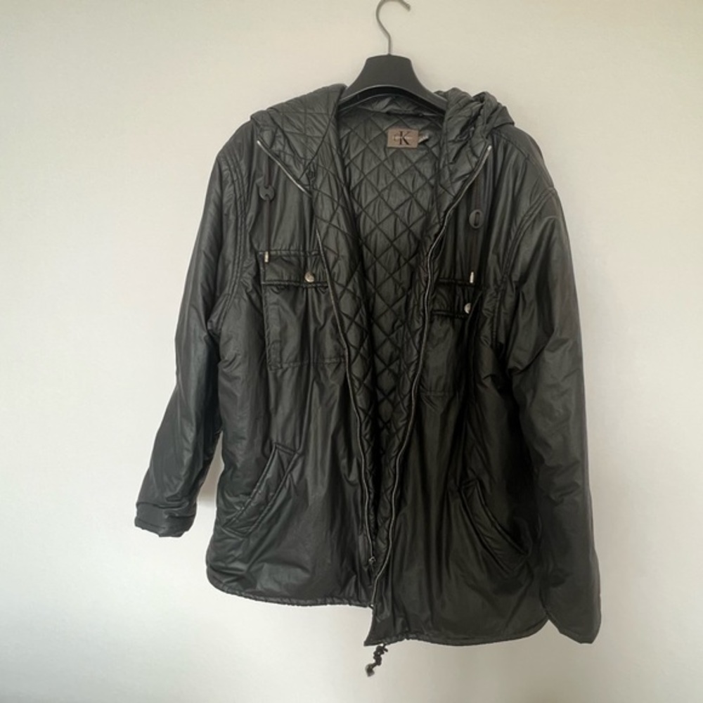 Mens Calvin Klein black puffer jacket size large